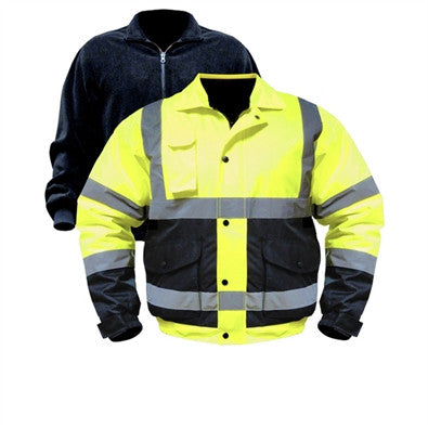 Black and Yellow Fleece Bomber Jacket, Buy Men Jacket
