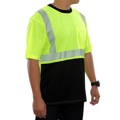 RAF VEA-102-CTLB Class 2 Birdseye Knit Tee Shirt, Black Bottom, S-6XL