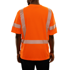 RAF VEA-104-CTOR Class 3 Birdseye Knit Tee Shirt, Orange, Small - 6XL