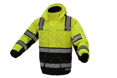 GSS Safety 8505 Onyx Series Class 3 HiVis Thermal 3-In-1 Ripstop Utility Safety Parka, Medium - 5XL