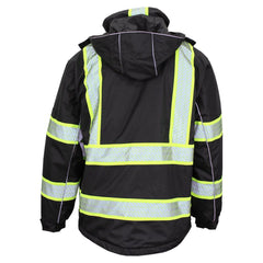 GSS Safety 8507 ONYX Black Ripstop Parka w/ Fleece Liner-Teflon Protection, Medium - 5XL