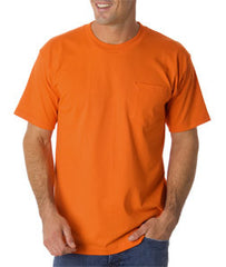 Bayside 1725 pocket tee shirt, 50/50, 5.4 oz, S-4XL, Made in USA