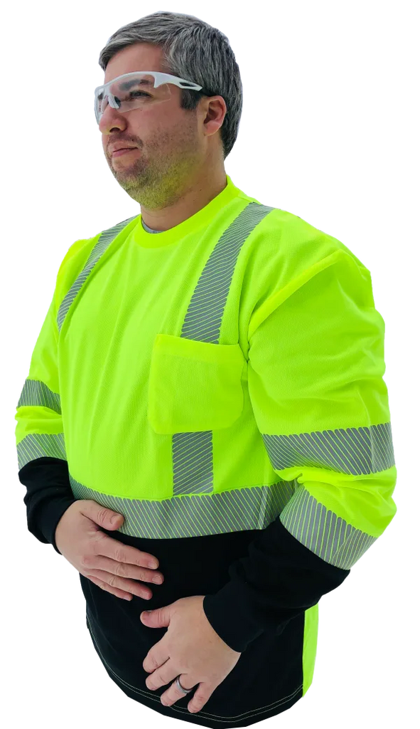 Forester C3LBLB Class 3 Black Bottom Long Sleeve Tee Shirt, Small - 5XL