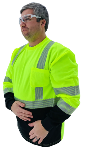 Forester C3LBLB Class 3 Black Bottom Long Sleeve Tee Shirt, Small - 5XL