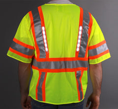 Class 3 LED Mesh 5 Point Breakaway Vest, Medium - 6XL