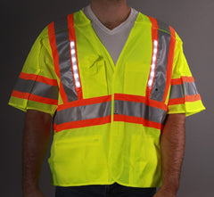 Class 3 LED Mesh 5 Point Breakaway Vest, Medium - 6XL