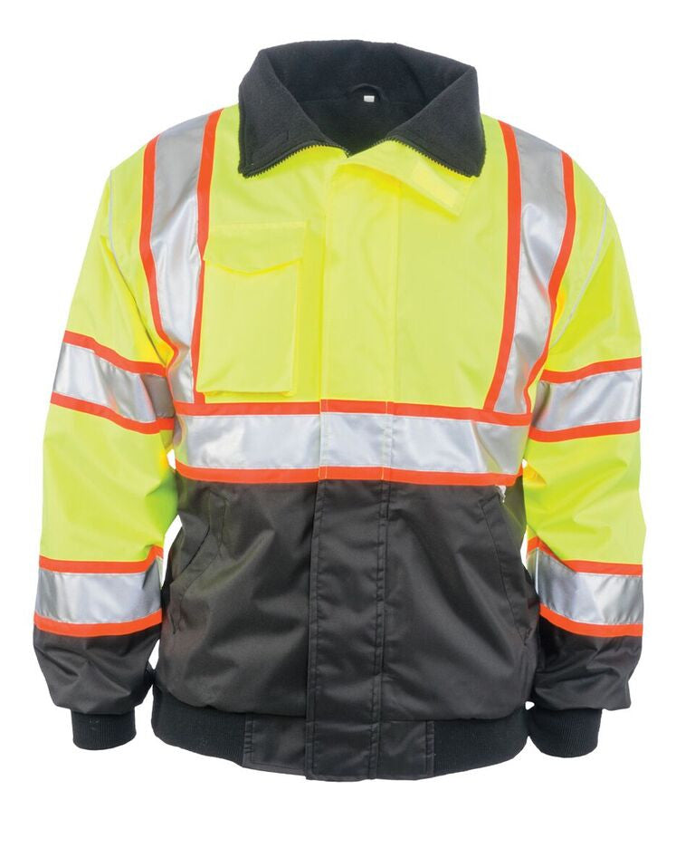 Game 1385 Black Bottom Class 3 Bomber Jacket With Contrasting Stripe, Small - 5XL, Large Tall - 3XL Tall