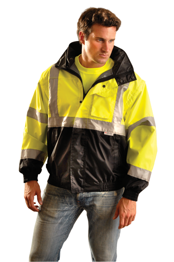 Occunomix LUX-TJBJ Class 3 Bomber Jacket w Removable Fleece Liner, Small - 5XL