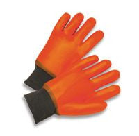 Radnor 6100 Flourescent Orange Foam Lined PVC gloves