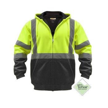 Utility Pro UHV425 Class 3 Full Zip Hoodie, Lime or Orange, M-5XL, LG - 3XL Tall