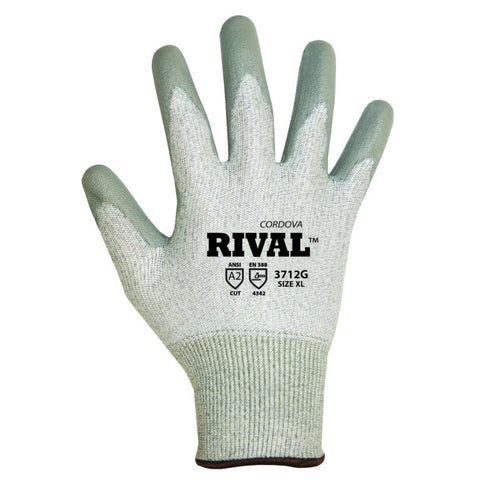 Cordova Glove 3712 ANSI Cut Level 3 Polyurethane Glove, Small - 2XL (By the dozen only)