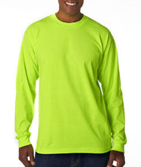 Bayside 1715 long sleeve tee shirt, 50/50, 5.4 oz, S-4XL, Made in USA