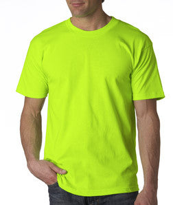 Bayside 5100 tee shirt, 100% preshrunk cotton, 6.1 oz, S - 5XL, Made in USA