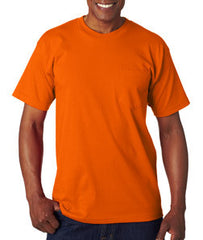 Bayside 7100 pocket tee shirt, 100% preshrunk cotton, 6.1 oz, S - 5XL, Made in USA