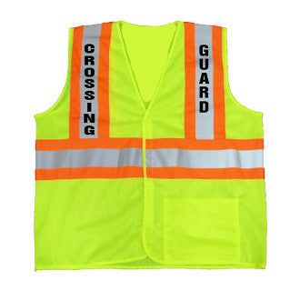 Crossing Guard Class 2 Vest with Contrasting Trim, M - 5XL
