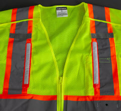 Class 2 LED Solid Adjustable Breakaway Vest, Public Safety, Medium - 6XL