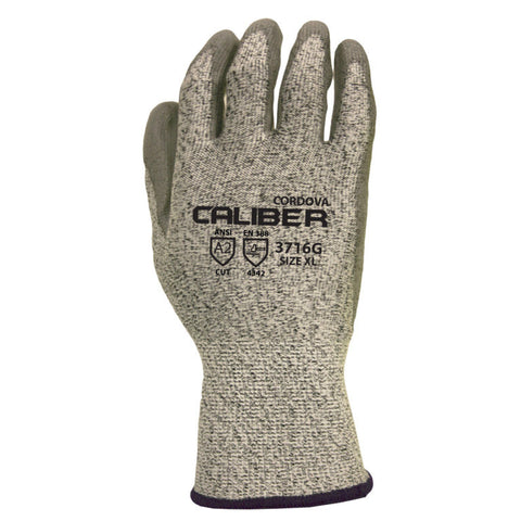 Cordova 3716P ANSI Cut Level 2 Polyurethane Glove, XS - 2XL (By the dozen only)