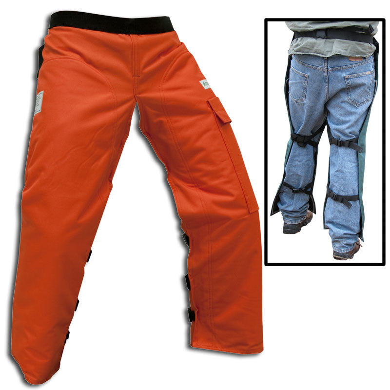 Forester CHAP435-O Short 35" Apron Style Orange Chainsaw Chaps