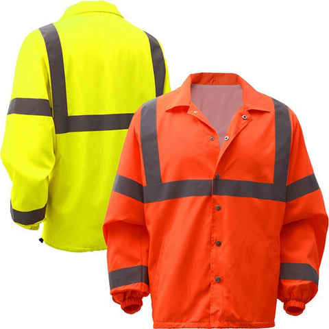 GSS Safety 7501/7502 Safety Windbreaker, Lime or Orange, M - 5XL