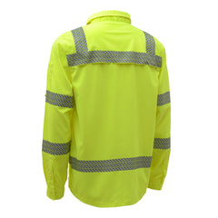 GSS Safety 7505/7506 Class 3, Ripstop Button Down Shirt, Lime or Orange, M-5X