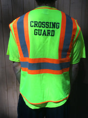Crossing Guard Class 2 Vest with Contrasting Trim, M - 5XL