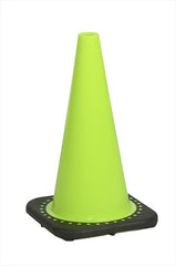 18" traffic cone, 4#, lime