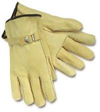 Radnor 7490 unlined grain cowhide with pull strap drivers glove