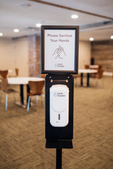 Sani Stand Touchless Hand Sanitizer Dispensers with Customizable Sign